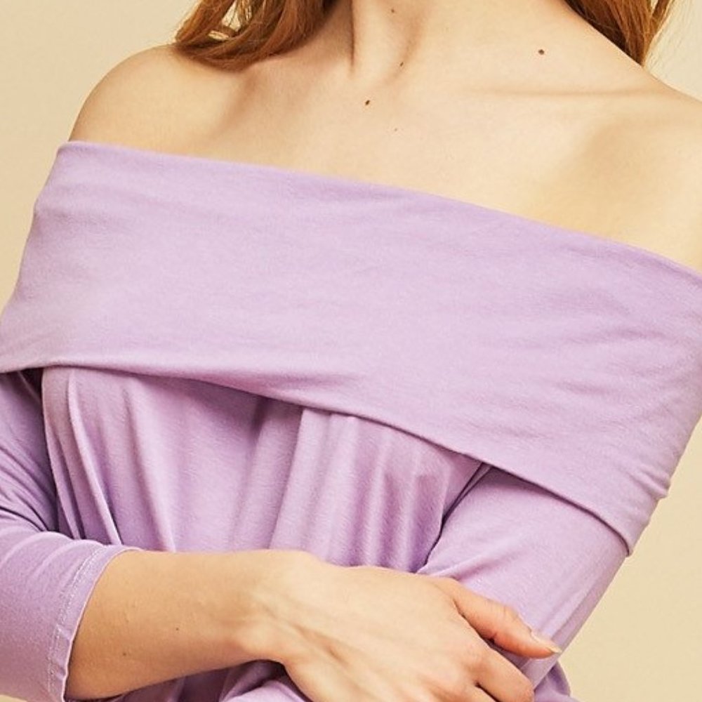 Solid Off Shoulder Top - Picture 4 of 8